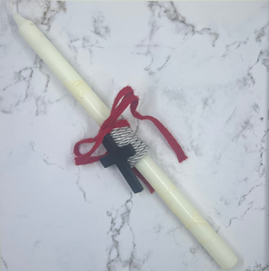 Lambatha/Palm Sunday Candle with wooden cross
