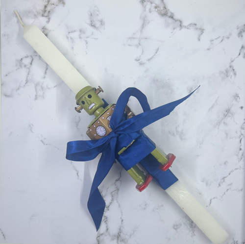 Lambatha/Palm Sunday Candle with metal Robot