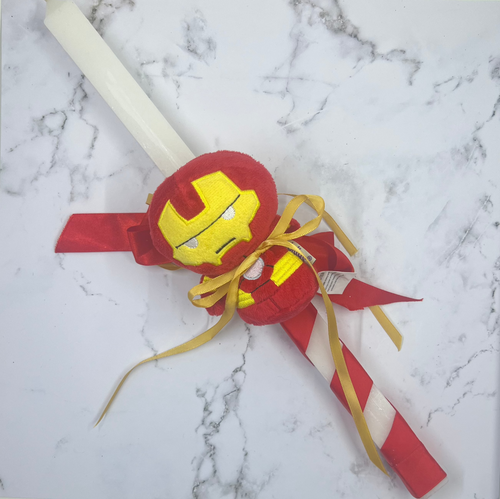 Lambatha/Palm Sunday Candle with Ironman plushie